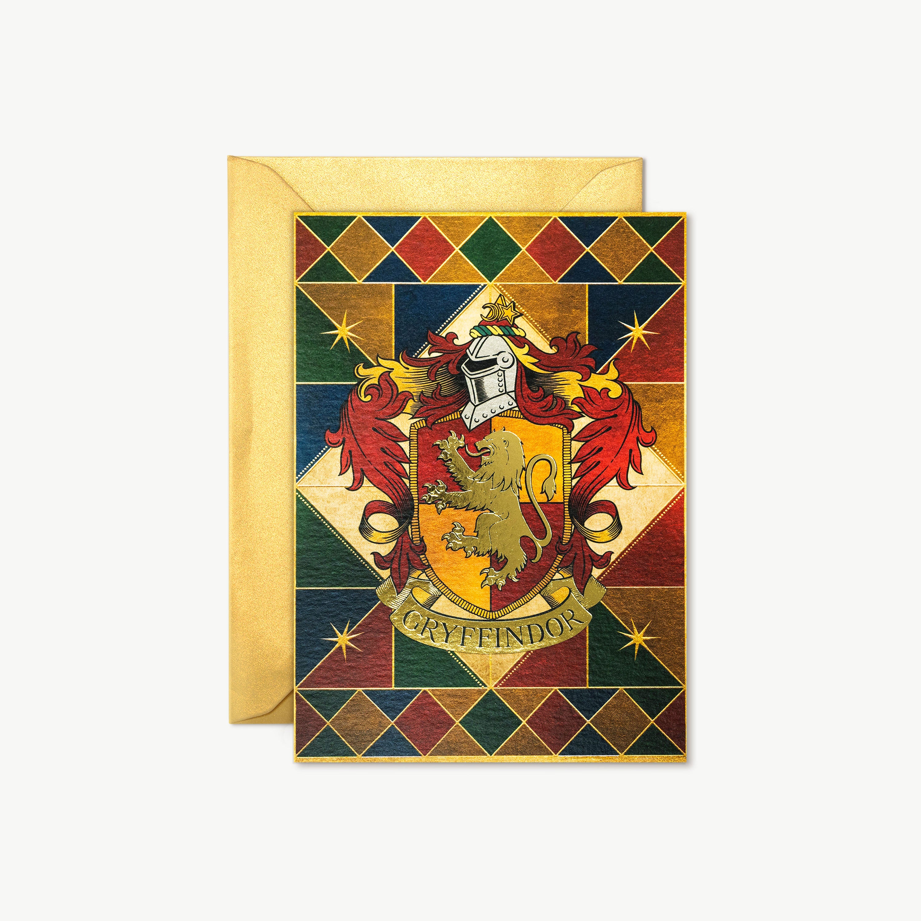 HPCARD34 - HARRY POTTER - HOGWARTS: GRYFFINDOR HOUSE CREST - NOTECARD