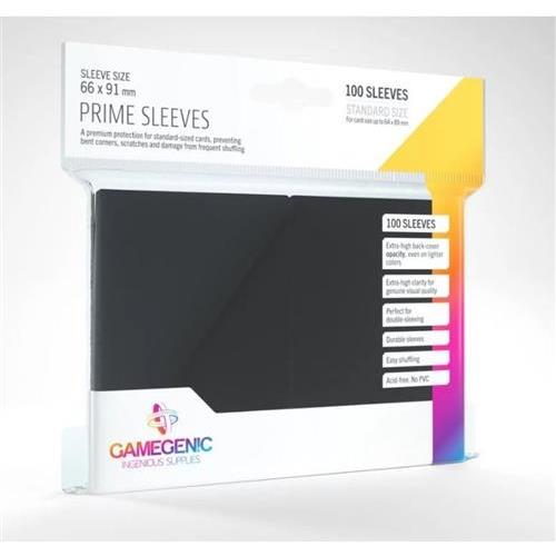 GGS10018ML - 100 STANDARD SIZE PRIME SLEEVES - BLACK