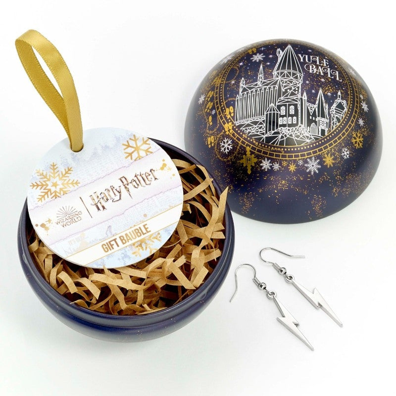 HPCB0328 - HARRY POTTER - PALLINA DI NATALE - SET DI ORECCHINI LIGHTNING