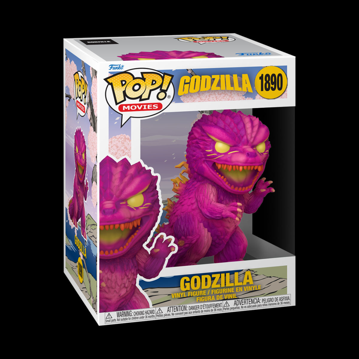 GODZILLA ART - POP FUNKO VINYL FIGURE 1890 PINK GODZILLA (RETRO FUTURISM) 9CM