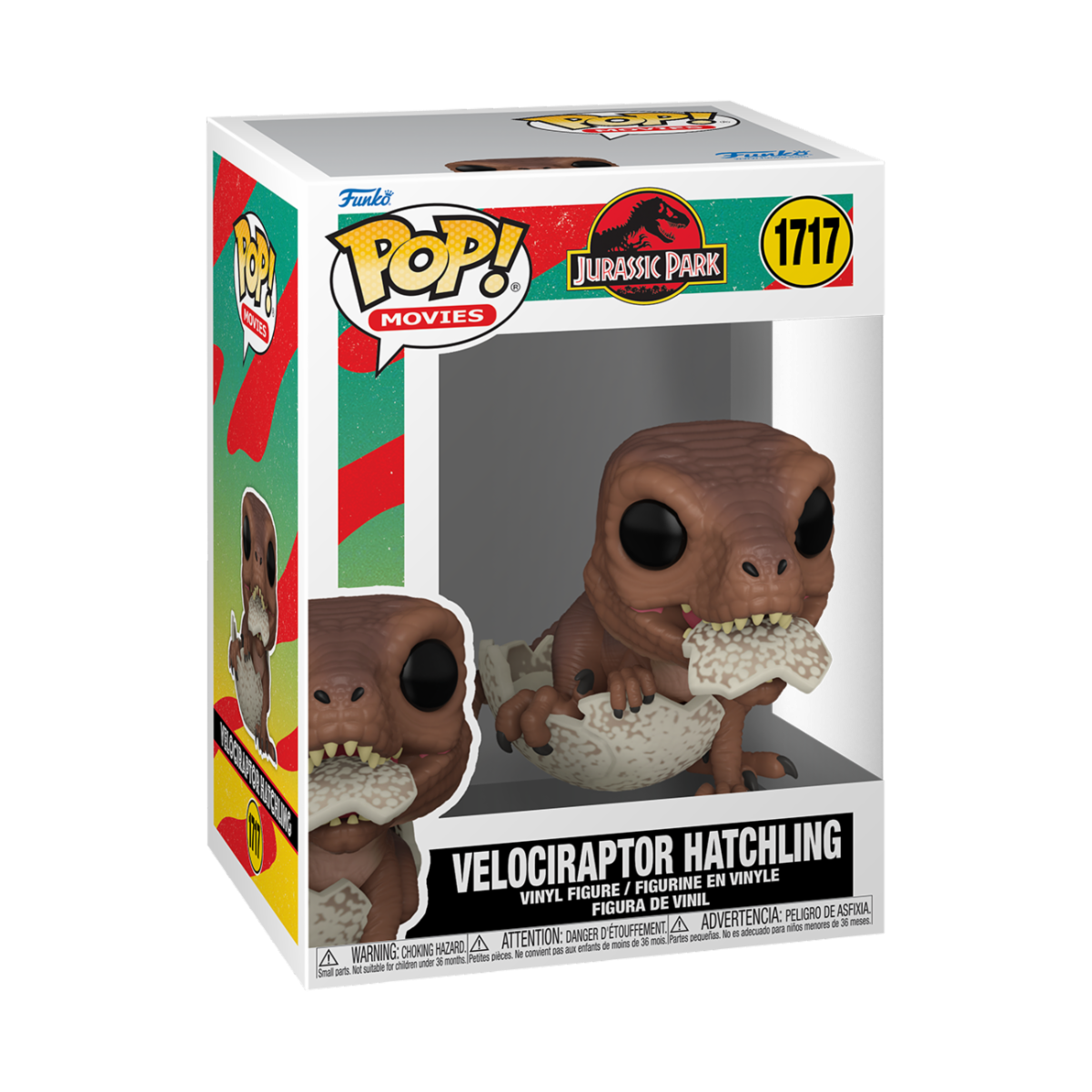 JURASSIC PARK - POP FUNKO VINYL FIGURE 1717 HATCHLING VELOCIRAPTOR 9CM