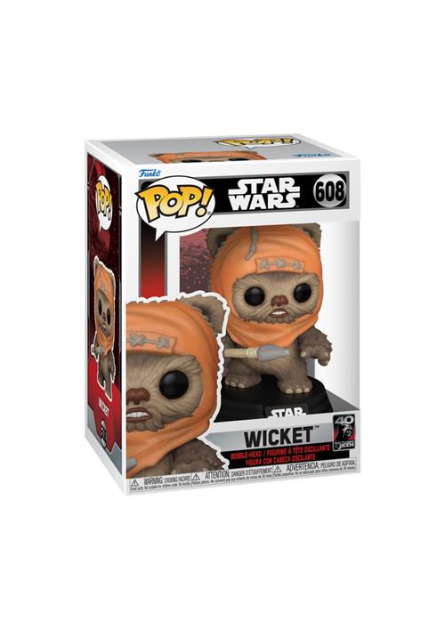 STAR WARS: RETURN OF THE JEDI 40TH ANNIVERSARY - POP FUNKO VINYL FIGURE 608 WICKET 9CM