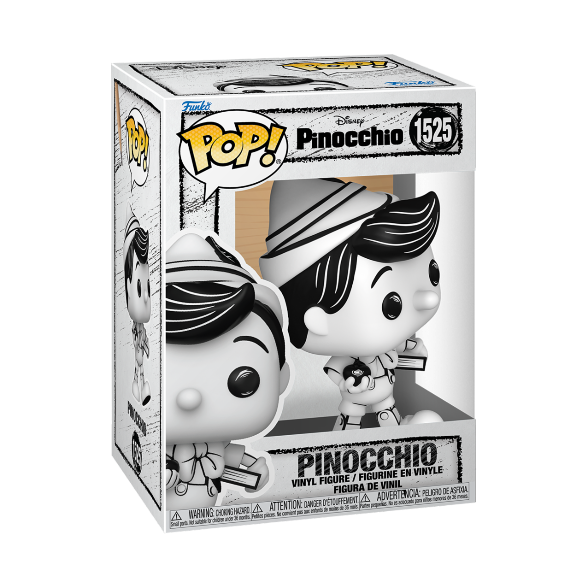 DISNEY: PINOCCHIO - POP FUNKO VINYL FIGURE 1525 PINOCCHIO (SKETCHED) 9CM