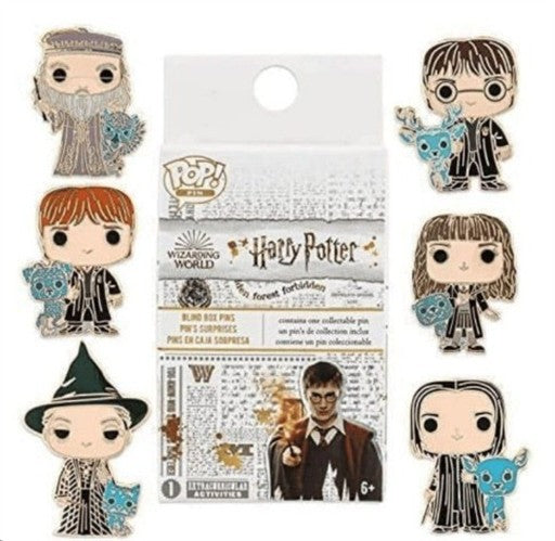 HARRY POTTER - BLIND BOX POP PIN ENAMEL - STAINED GLASS 12PC CASE PACK