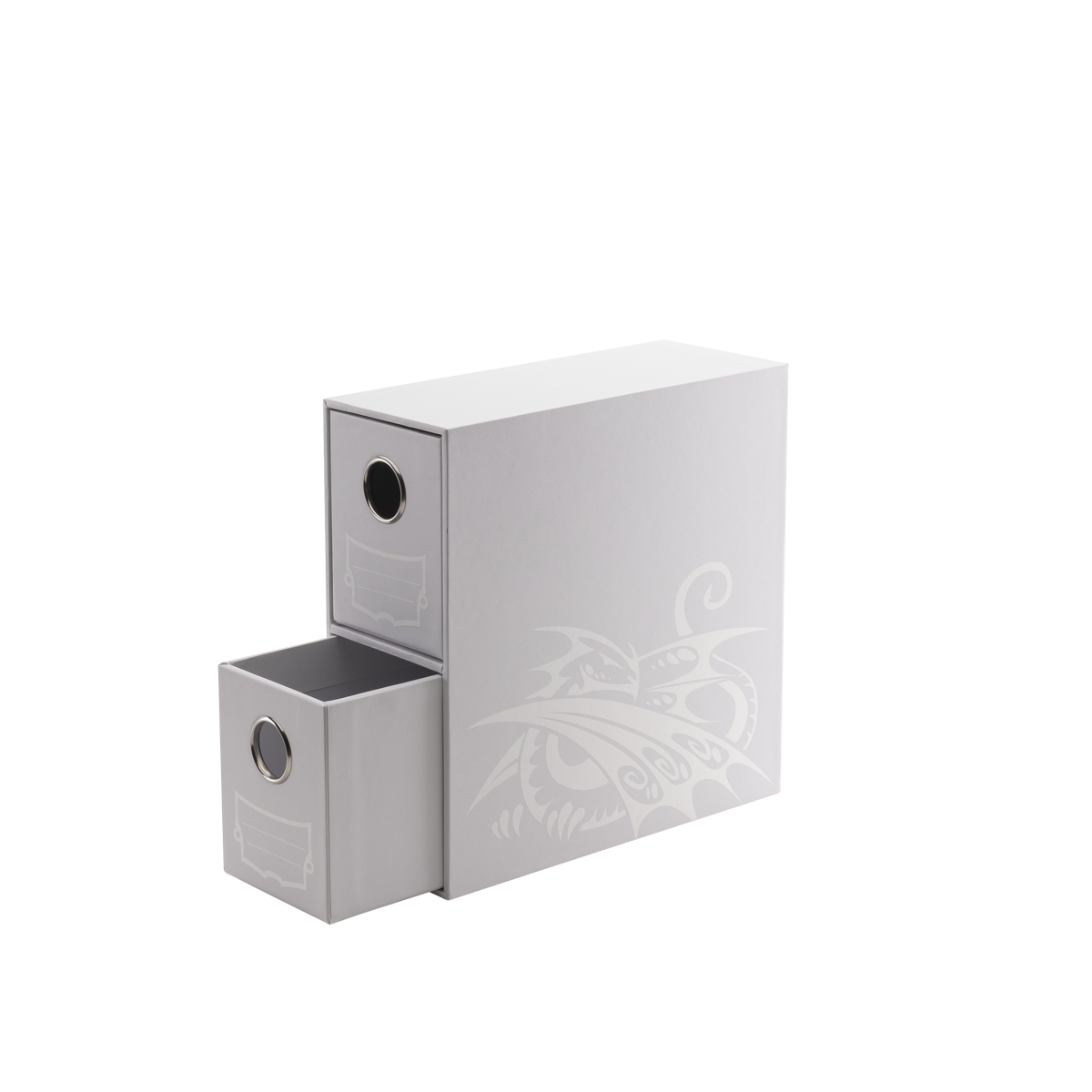 AT-33702 - PORTACARTE VERTICALE CON 2 CASSETTI - FORTRESS BIANCO