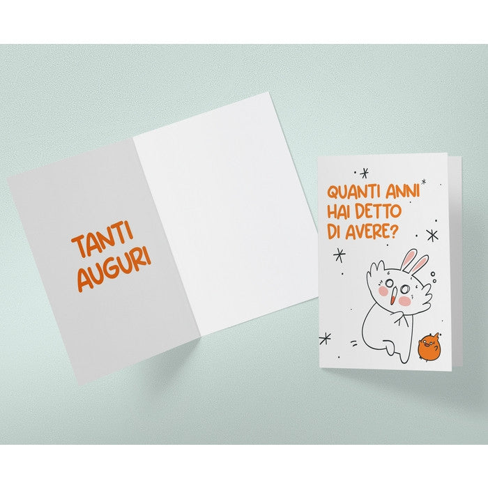 BIGLIETTO AUGURI - BA23 - QUANTI ANNI