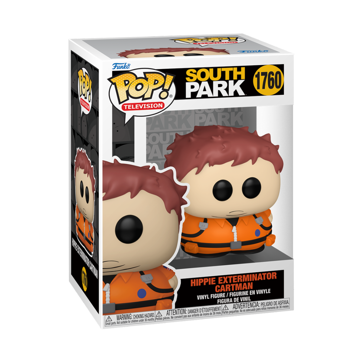 SOUTH PARK - POP FUNKO VINYL FIGURE 1760 HIPPIE EXTERMINATOR CARTMAN 9CM