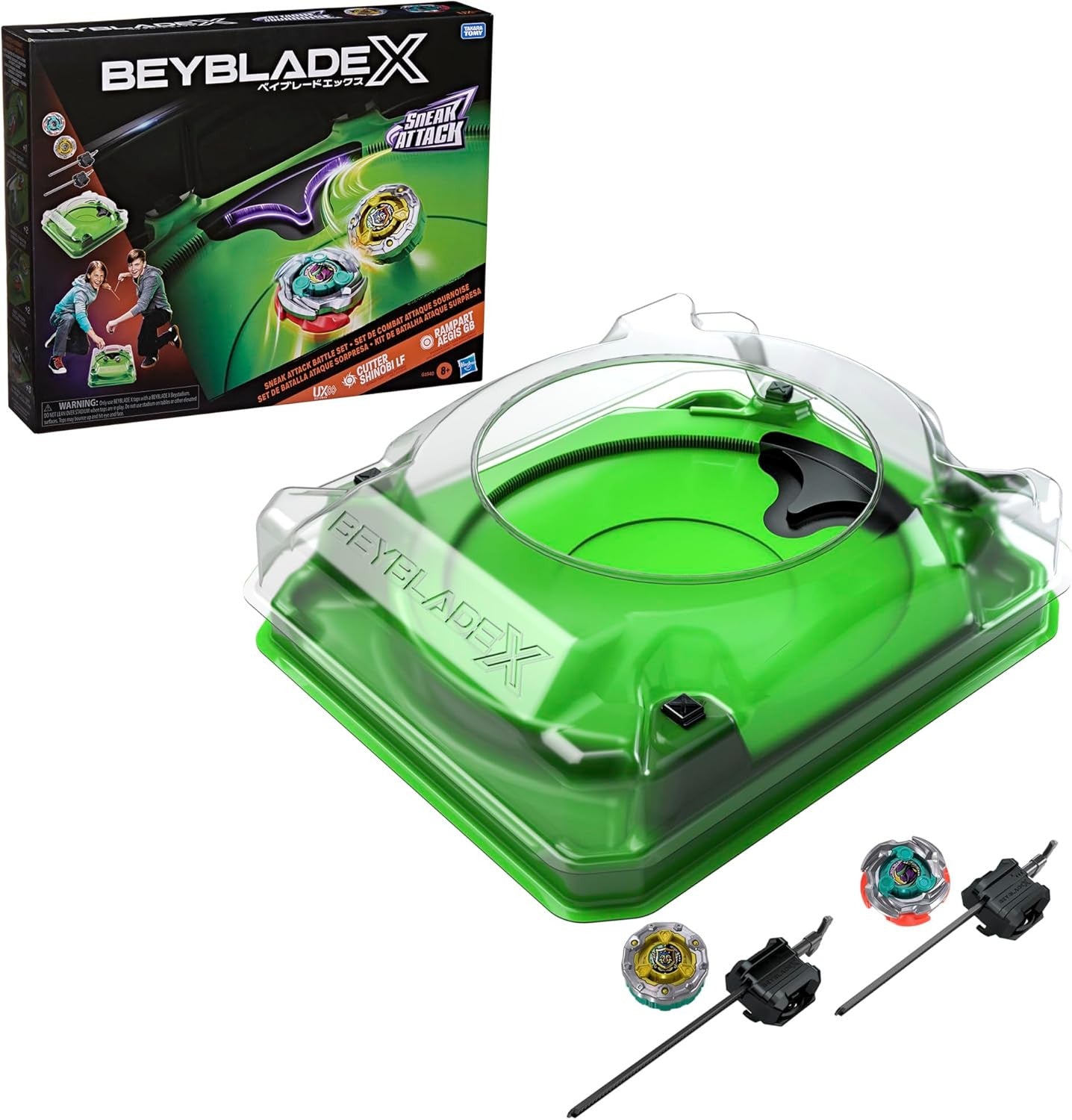 BEYBLADE-X - SET DA BATTAGLIA SNEAK ATTACK CON ARENA BEYSTADIUM