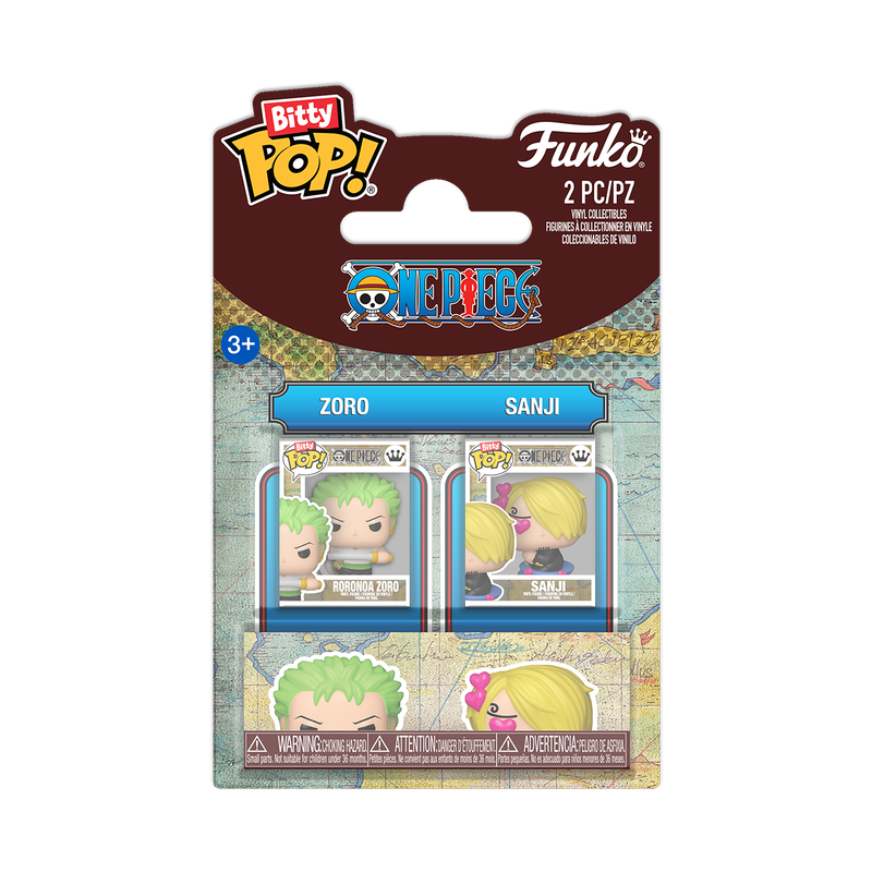 ONE PIECE - POP FUNKO BITTY 2-PACK VINYL FIGURE - ZORO & SANJI 2CM