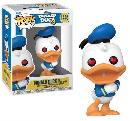 DISNEY: DONALD DUCK 90TH ANNIVERSARY - POP FUNKO VINYL FIGURE 1445 DONALD DUCK (HEART EYES) 9CM