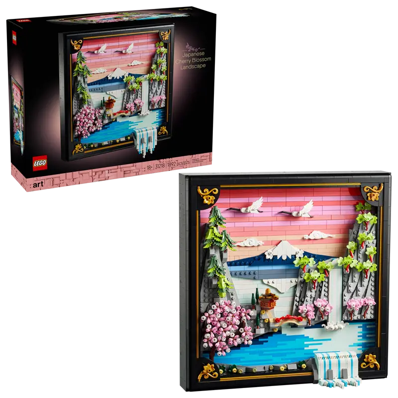 31218 - ART - PAESAGGIO GIAPPONESE CON CILIEGI FIORITI