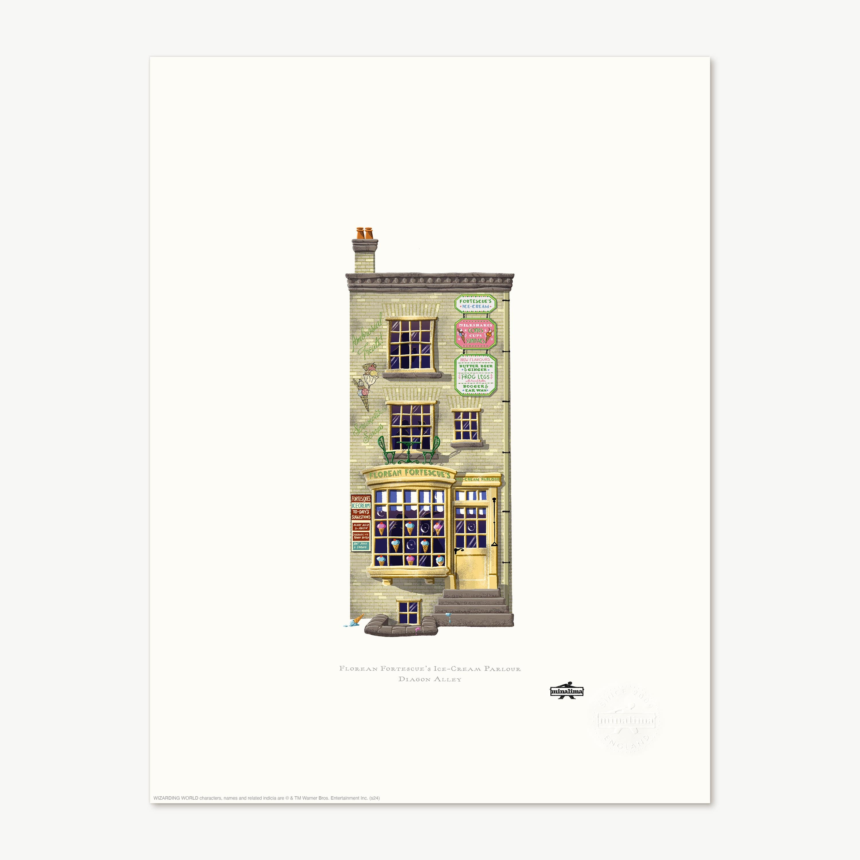 HPSBS02S - HARRY POTTER - SPELLBINDING SHOPS: FLOREAN FORTESCUES - ART PRINT