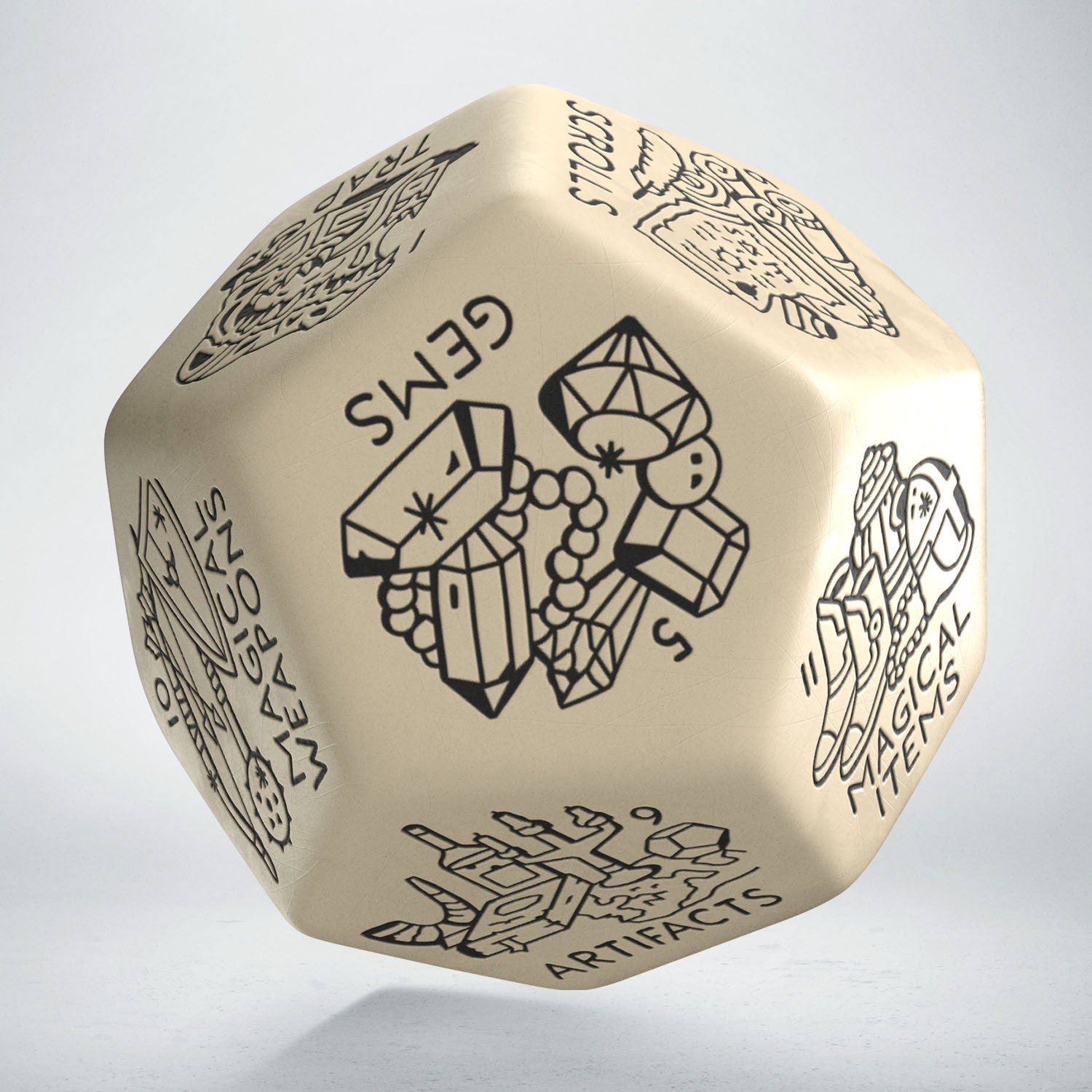 12VTRG01 - TREASURE GENERATOR DIE: BEIGE&BLACK