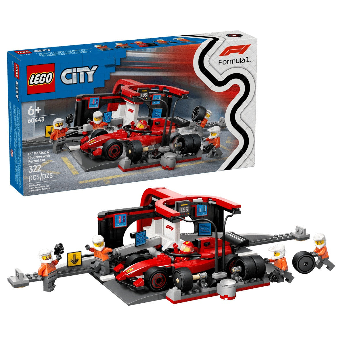 60443 - CITY FORMULA 1 - PITSTOP E MECCANICI CON MONOPOSTO FERRARI F1®
