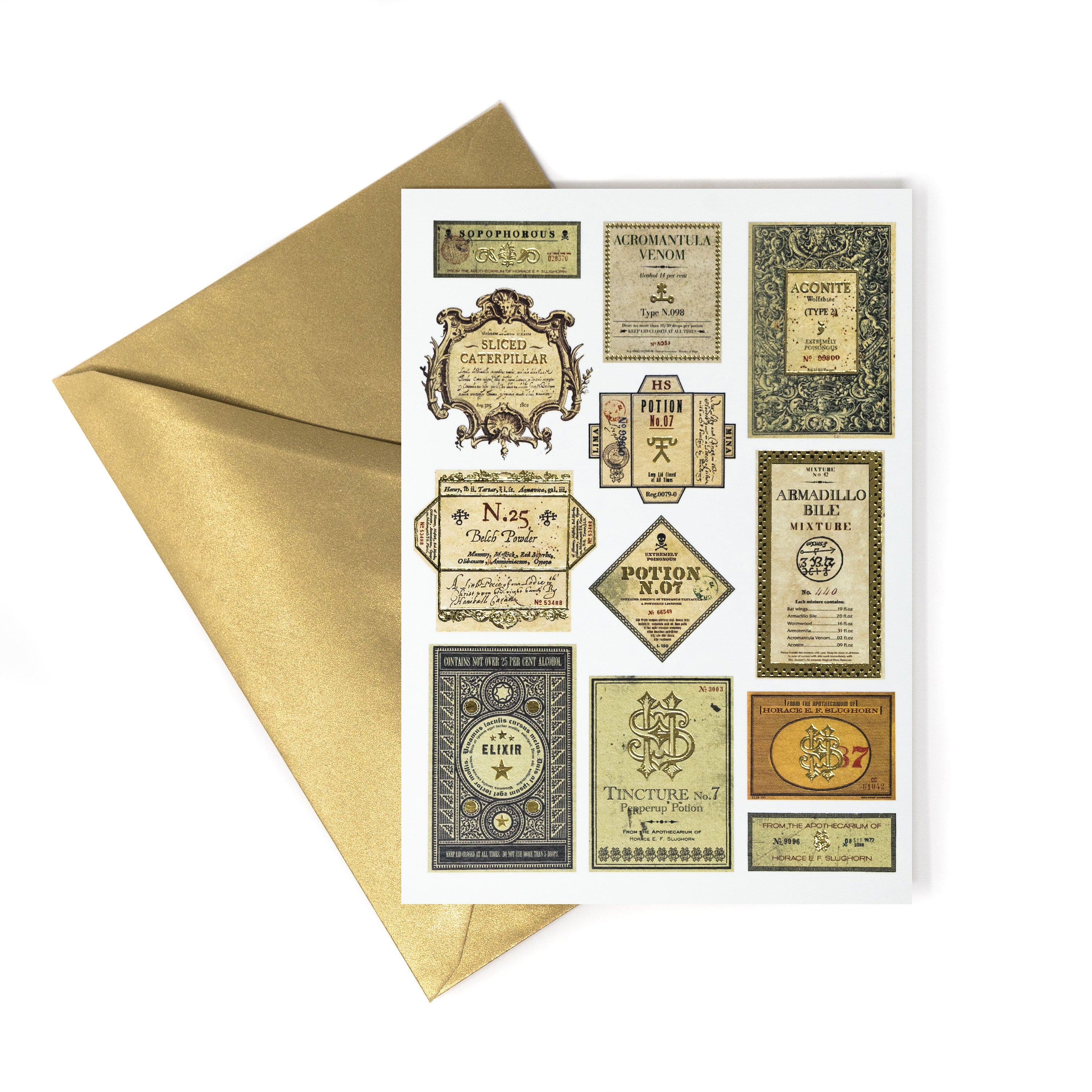 HPCARD63 - HARRY POTTER - POTIONS LABELS - NOTECARD