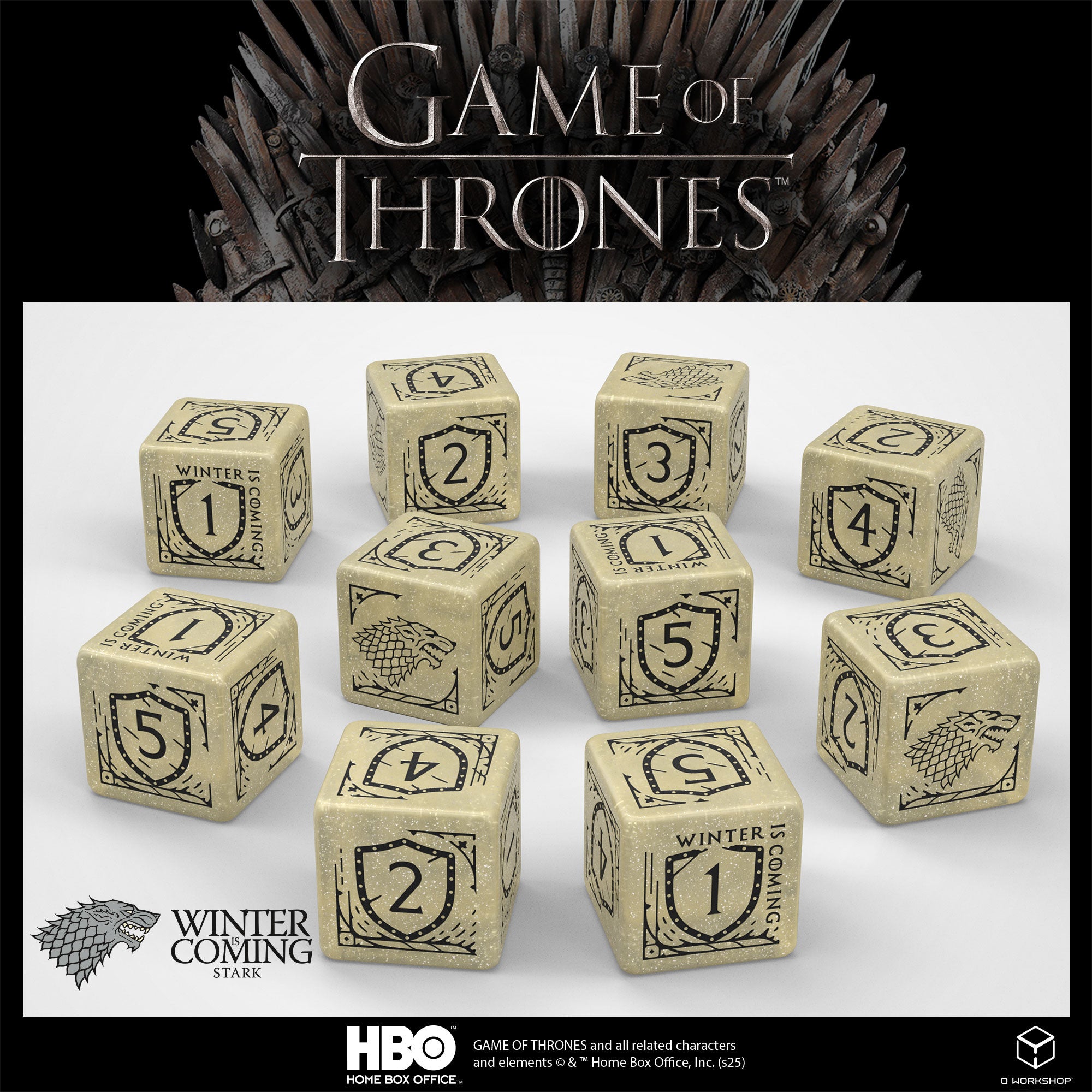 GOT/00190166/2025/1/A - SET 10 DADI - GAME OF THRONES - STARK