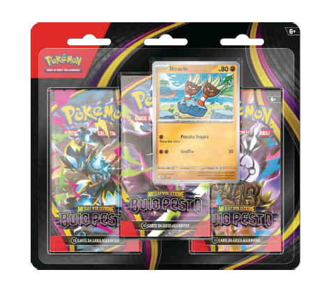 PK10419-I - POKEMON MEGAEVOLUZIONE M5 - BLISTER 3 BUSTINE + 1 CARD BUIO PESTO