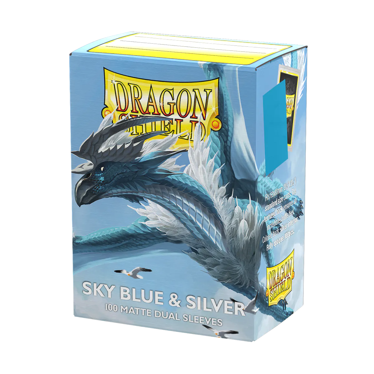 AT-15074 - 100 BUSTINE STANDARD - MATTE DUAL SLEEVES - SKY BLUE & SILVER
