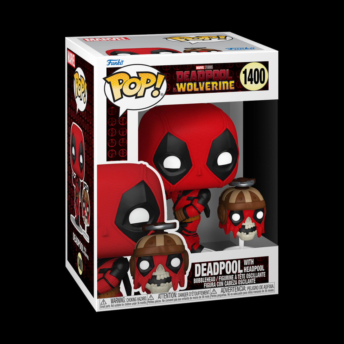 MARVEL: DEADPOOL & WOLVERINE - POP & BUDDY FUNKO VINYL FIGURE 1400 DEADPOOL WITH HEADPOOL 9CM