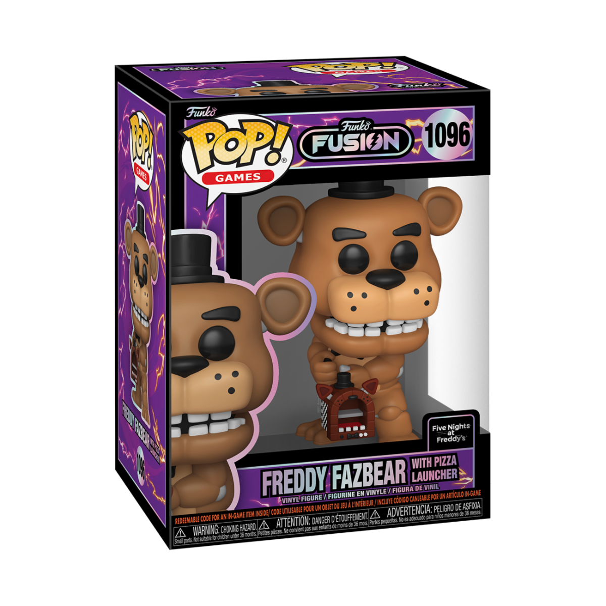 FUNKO FUSION: FIVE NIGHTS AT FREDDY'S - POP FUNKO VINYL FIGURE 1096 FREDDY FAZBEAR W/PIZZA LAUNCHER W/CHASE (ASSORTMENT 6PZ) 9CM