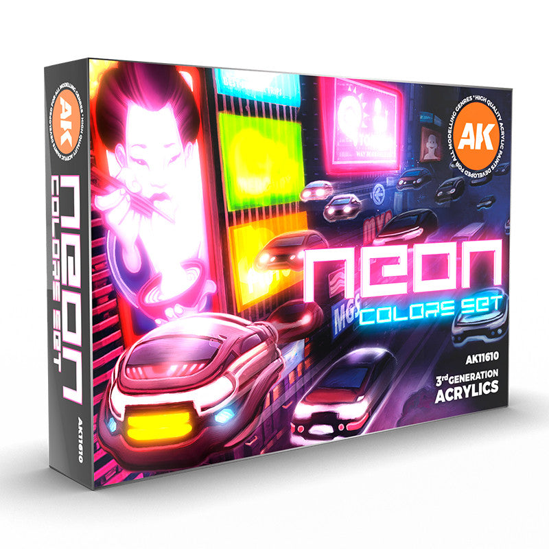 AK11610 - 3GEN ACRYLICS - NEON COLORS SET - SET DA 6 COLORI