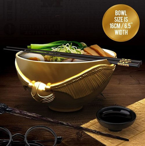 PP15893HP - HARRY POTTER - GOLDEN SNITCH RAMEN BOWL WITH CHOPSTICKS