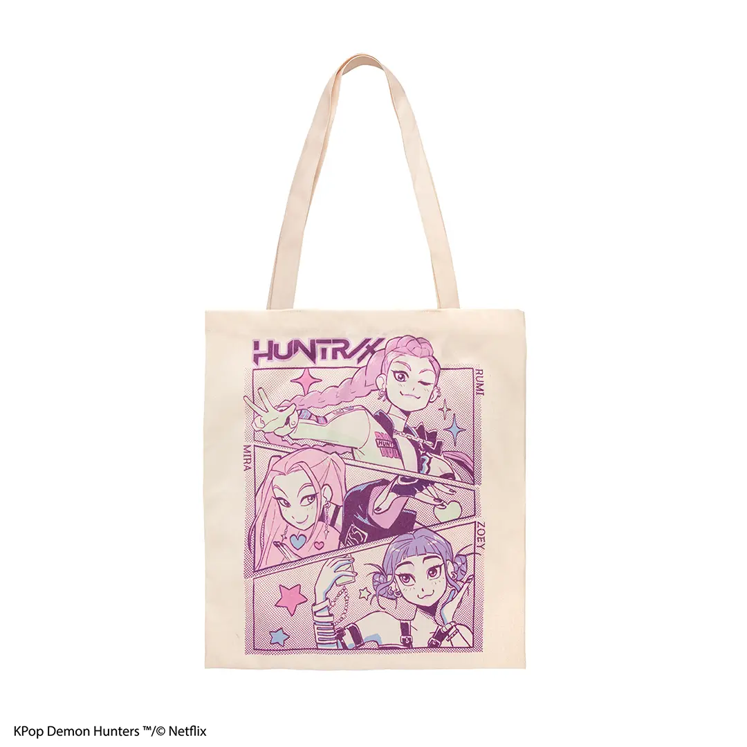 CR2323 - TOTE BAG HUNTRIX - UNA BATTAGLIA PER I FAN - KPOP DEMON HUNTERS