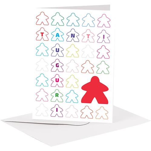 BIGLIETTO AUGURI - BA06 - GIOCO MEEPLE