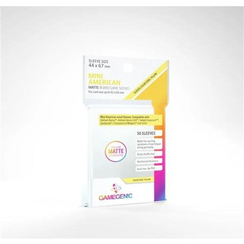 GGS10067ML - 50 MINI AMERICAN SIZE BOARD GAME MATTE SLEEVES 44 X 67MM