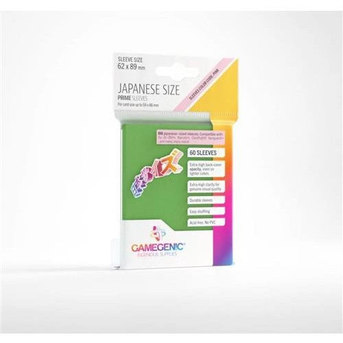 GGS10120ML - 60 JAPANESE SIZE PRIME SLEEVES - GREEN