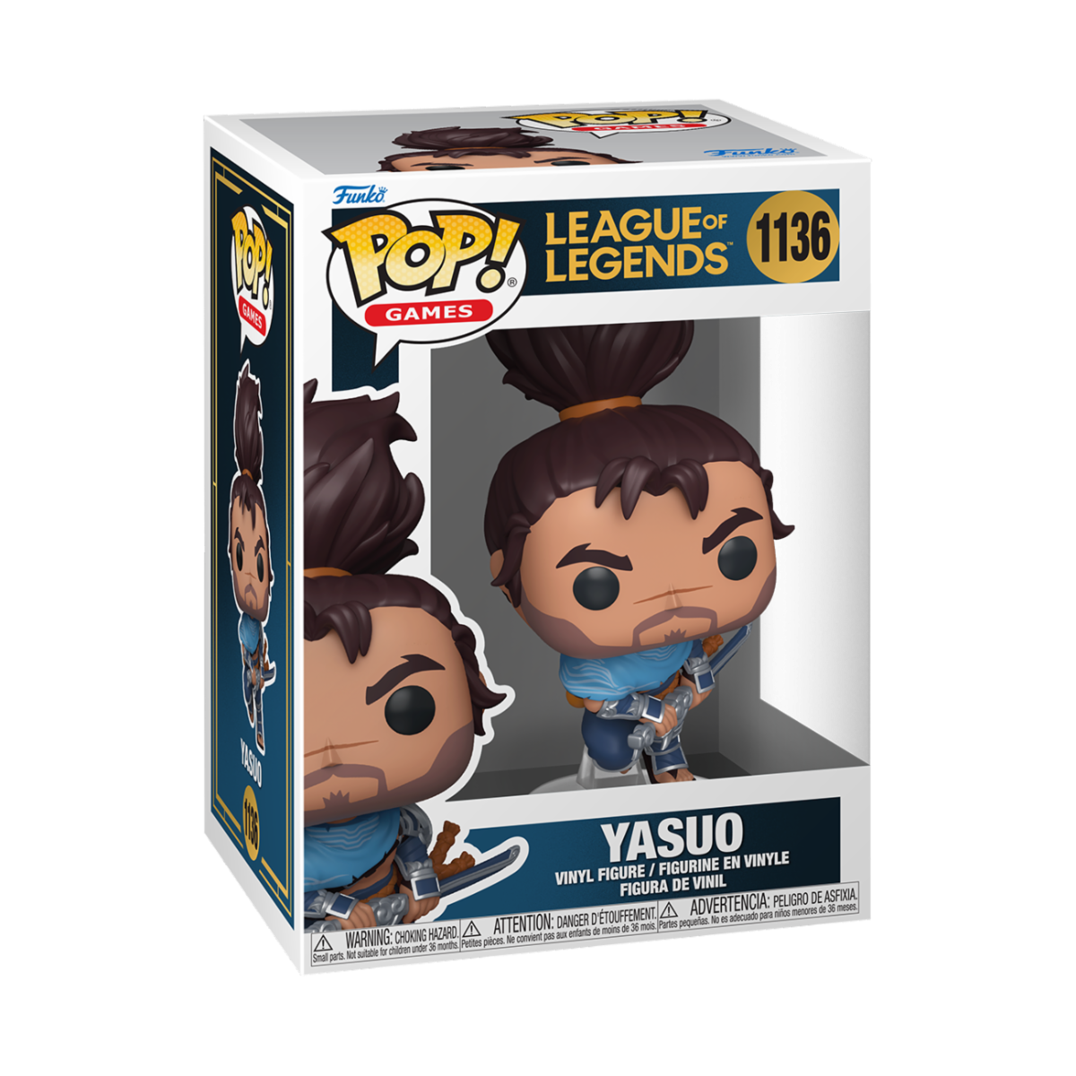 LEAGUE OF LEGENDS - POP FUNKO VINYL FIGURE 1136 YASUO 9CM