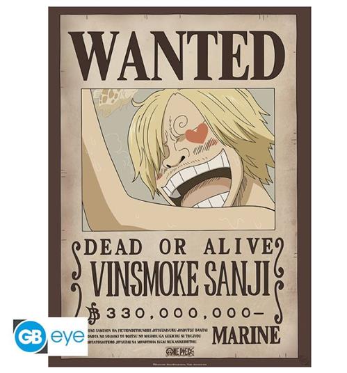 GBYDCO227 - ONE PIECE - POSTER (52X38) - WANTED SANJI