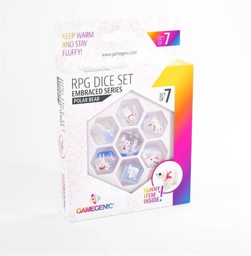 GGS50003ML - EMBRACED SERIES - SET 7 DADI POLIEDRICI - POLAR BEAR