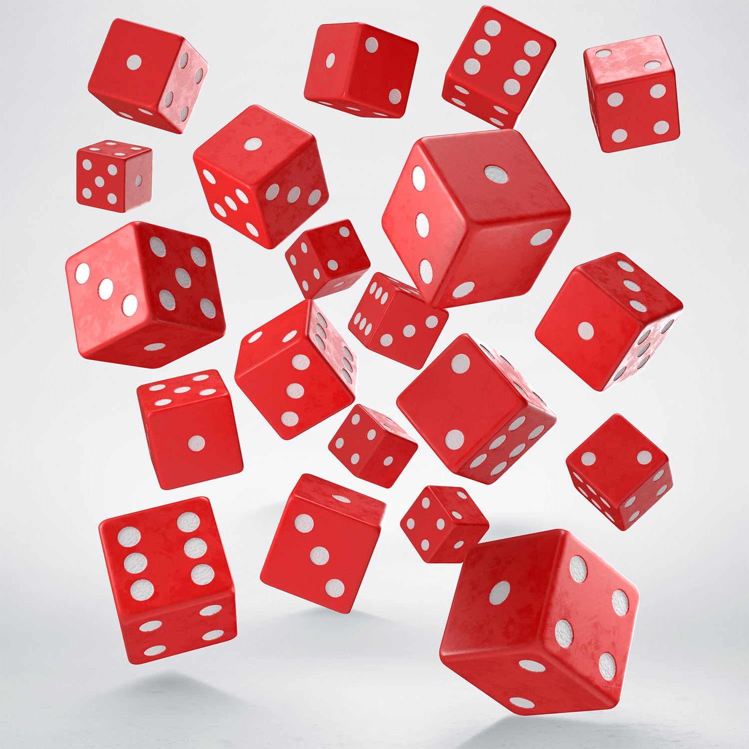 S20606 - FULL PACK OF D6S: RED&WHITE