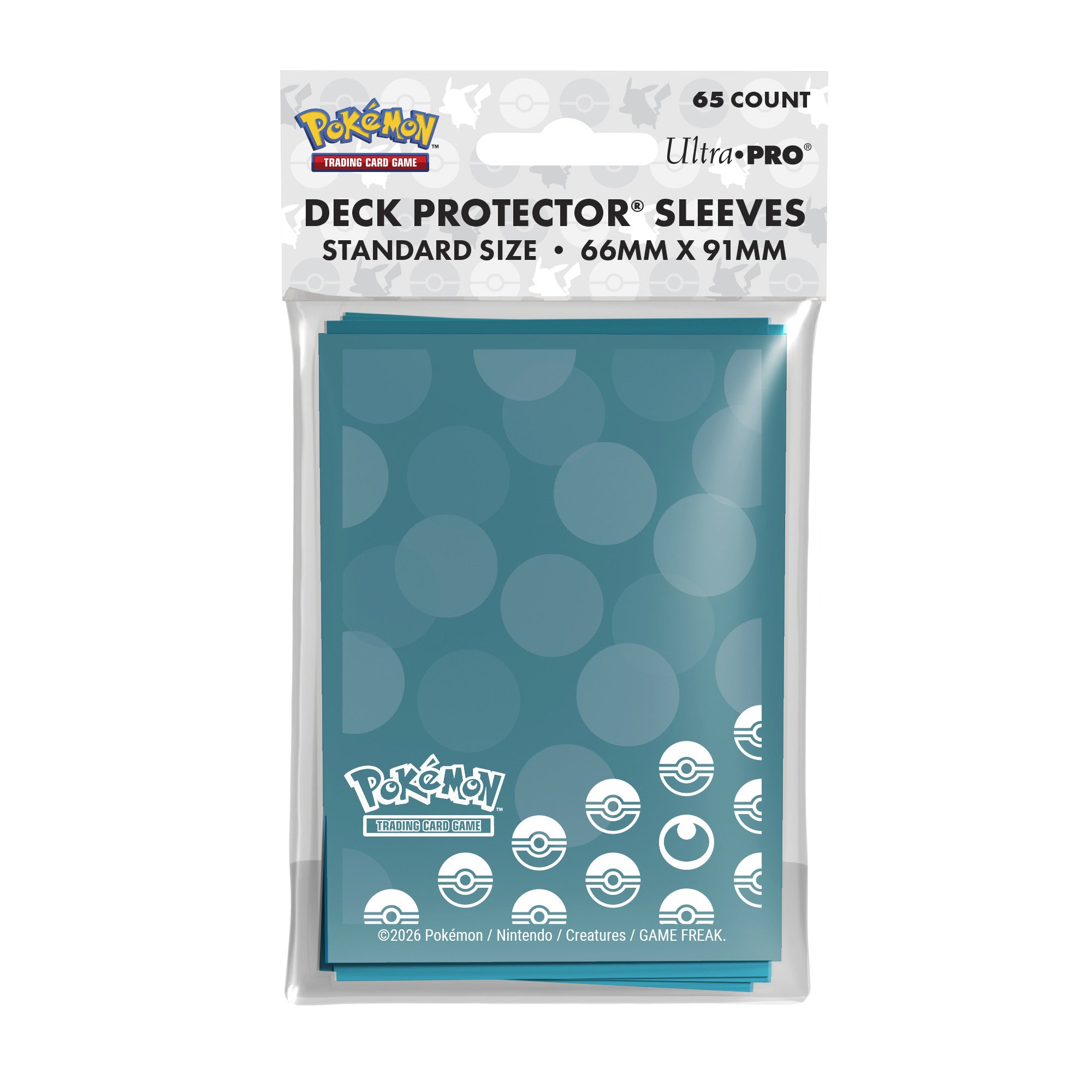 16748 - 65 DECK PROTECTOR SLEEVES - POKEMON - DARKNESS TYPE