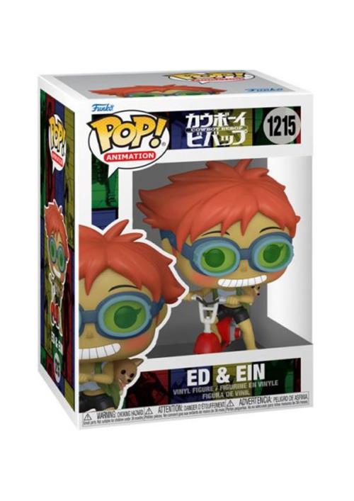 COWBOY BEBOP - POP FUNKO VINYL FIGURE 1215 EDWARD ON SCOOTER W/EIN 9CM