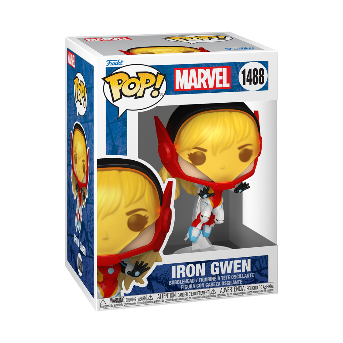 MARVEL: SPIDER-GWEN GWEN-VERSE - POP FUNKO VINYL FIGURE 1488 IRON GWEN 9CM