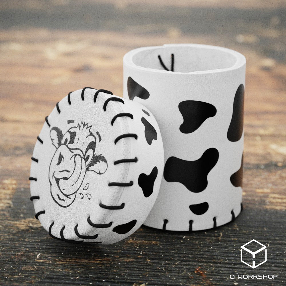CCOW101 - COW LEATHER DICE CUP