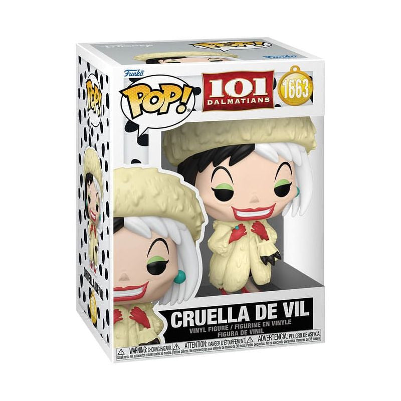 DISNEY: 101 DALMATIANS - POP FUNKO VINYL FIGURE 1663 CRUELLA DE VIL REGUALR 9CM