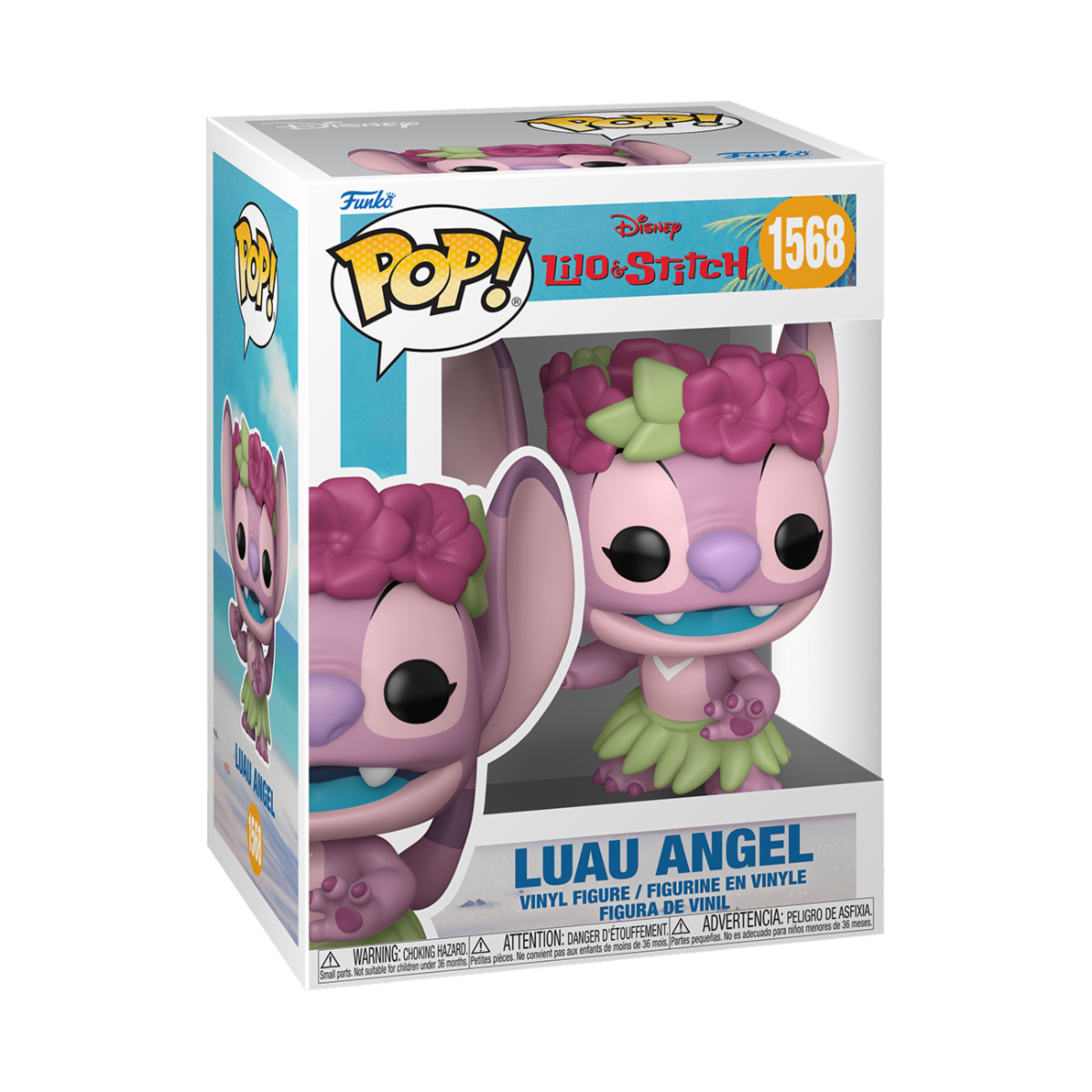 DISNEY: LILO & STITCH - POP FUNKO VINYL FIGURE 1568 LUAU ANGEL 9CM