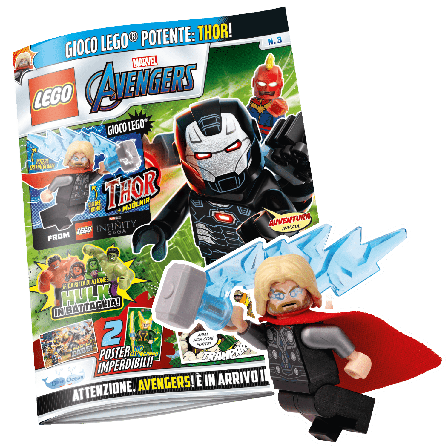 LEGO AVENGERS N.3 - THOR + MJOLNIR