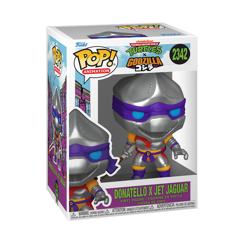 TMNT X GODZILLA - POP FUNKO VINYL FIGURE 2342 DONATELLO X JET JAGUAR 9CM