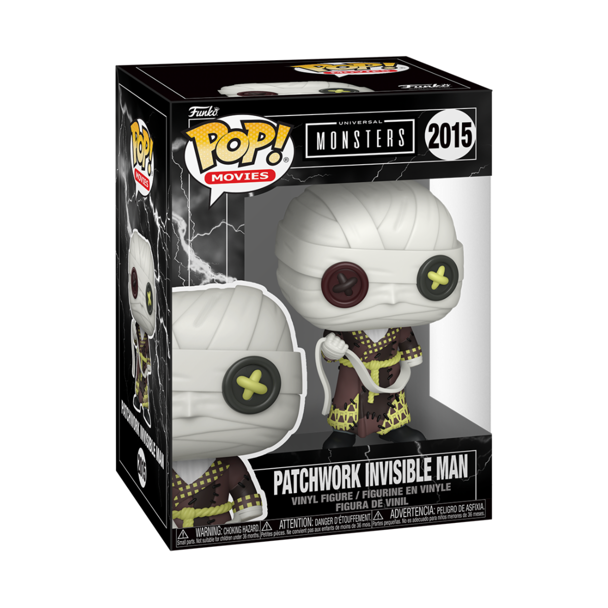 UNIVERSAL MONSTERS PATCHWORK - POP FUNKO VINYL FIGURE 2015 PATCHWORK INVISIBLE MAN 9CM