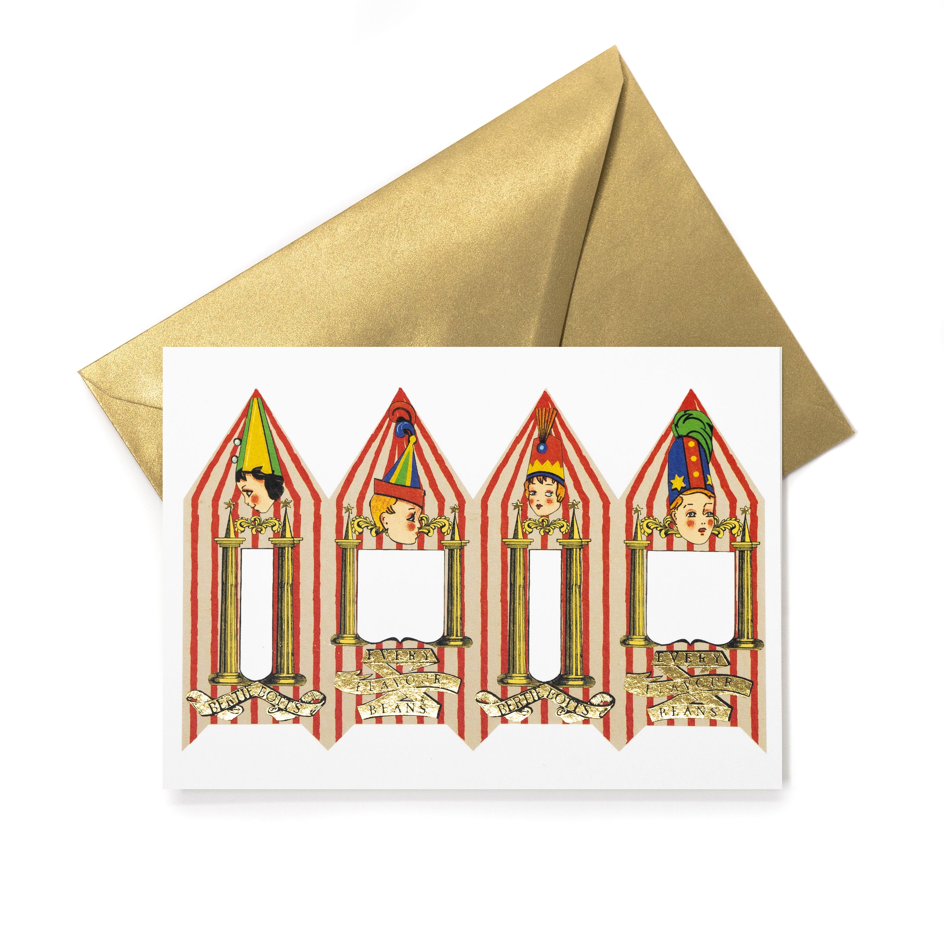 HPCARD48 - HARRY POTTER - HONEYDUKES: BERTIE BOTT'S EVERY-FLAVOUR BEANS PACKAGING - NOTECARD