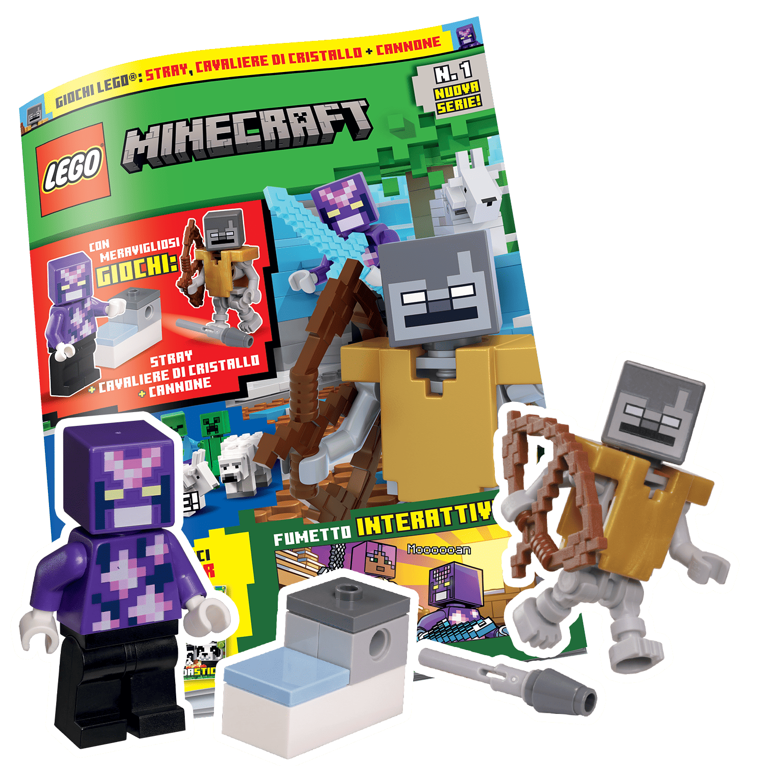 LEGO MINECRAFT N.1 - GIOCO LEGO: STRAY E CAVALIERE DI GHIACCIO