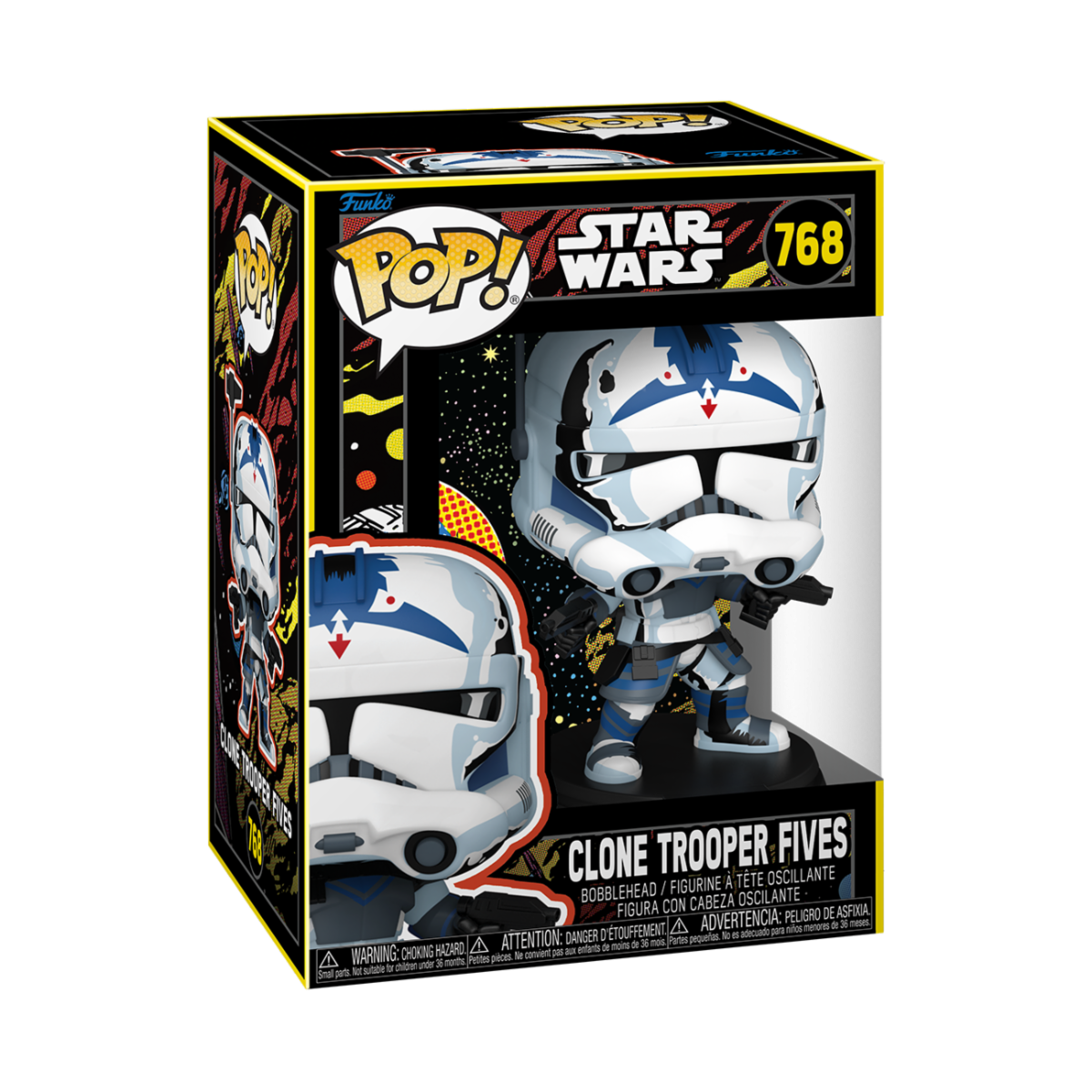 STAR WARS: CLONE WARS - POP FUNKO VINYL FIGURE 768 FIVES (RETRO) 9CM