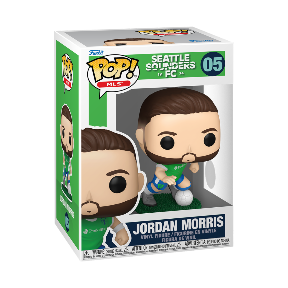 SPORTS: FOOTBALL - POP FUNKO VINYL FIGURE 05 JORDAN MORRIS (SOUNDERS) 9CM