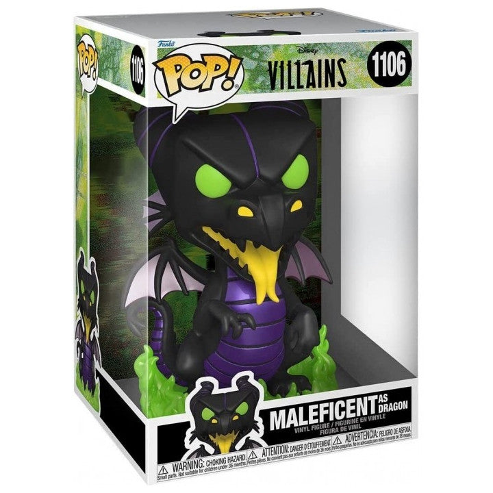 DISNEY: VILLAINS - POP FUNKO JUMBO VINYL FIGURE 1106 MALEFICENT DRAGON 25CM
