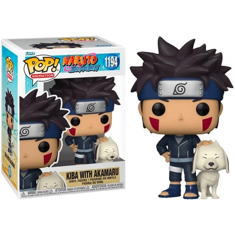 NARUTO - POP FUNKO VINYL FIGURE 1194 KIBA W/AKAMARU 9CM