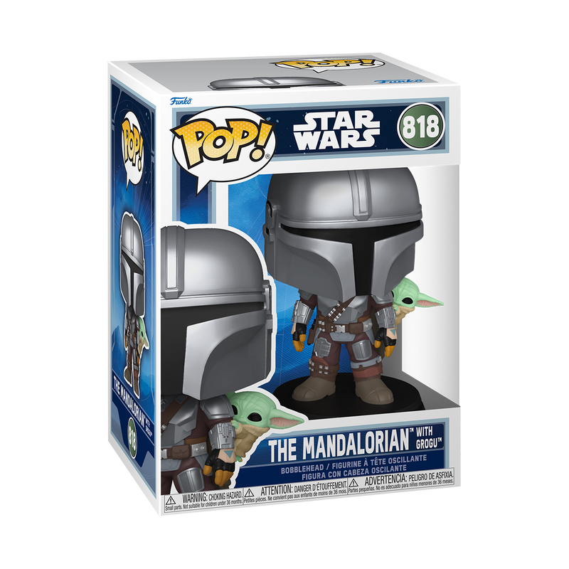 STAR WARS: MANDALORIAN & GROGU (2026) - POP FUNKO VINYL FIGURE 818 MANDALORIAN WITH GROGU 9CM